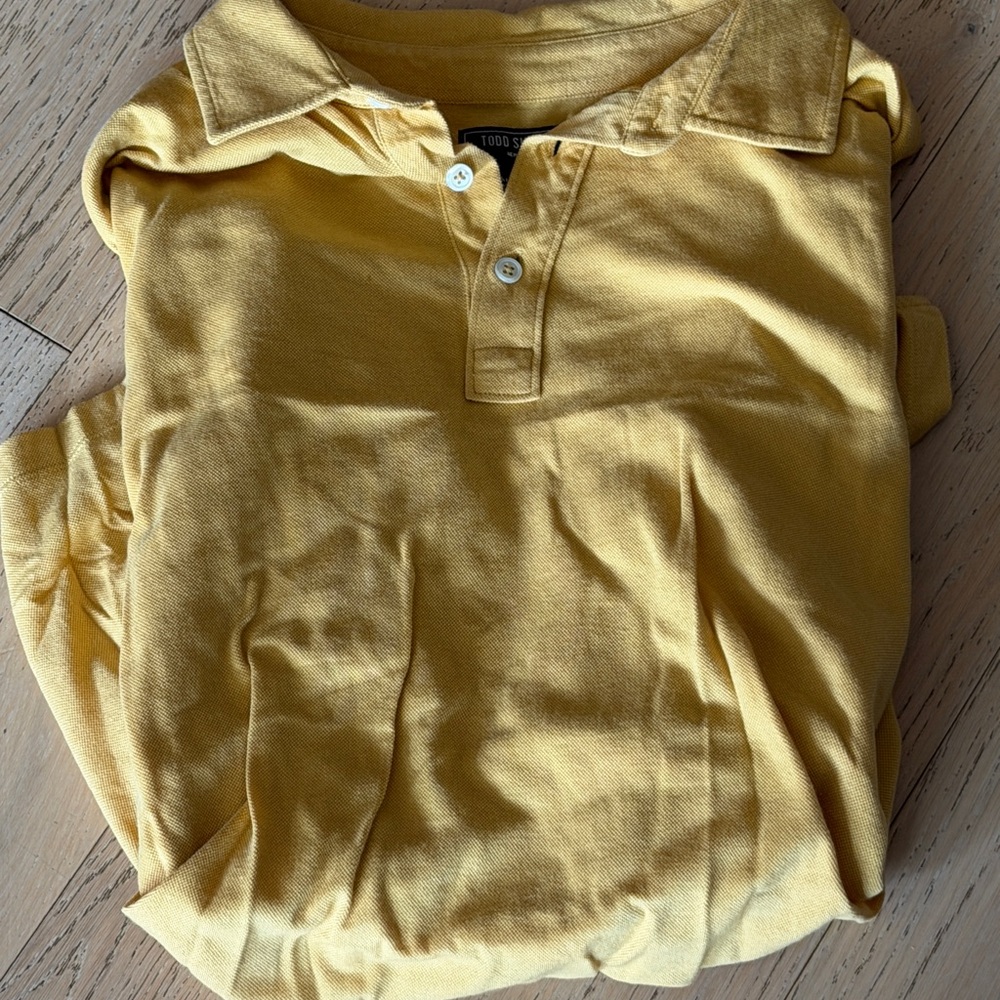 Todd Snyder Sunlit Yellow Cotton Polo